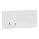 Clipsal Flush Switch, Clipsal Solis T Series, Horizontal Mount, 2 Gang Ebony Aluminium/ White Ceramic 230V-240V- 1042TA-EA, 1042TA-WC