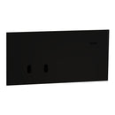 Clipsal Grid Plate and Cover, Clipsal Solis T Series, 2 Gang, Horizontal Ebony Aluminium/ White Ceramic- 1042TUA-EA, 1042TUA-WC