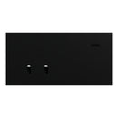 Clipsal Grid Plate and Cover, Clipsal Solis T Series, 2 Gang, Horizontal Ebony Aluminium/ White Ceramic- 1042TUA-EA, 1042TUA-WC