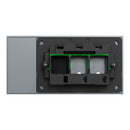 Clipsal Grid Plate and Cover, Clipsal Solis T Series, 2 Gang, Horizontal Platinum- 1042TUA-PT