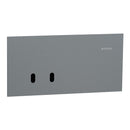 Clipsal Grid Plate and Cover, Clipsal Solis T Series, 2 Gang, Horizontal Platinum- 1042TUA-PT