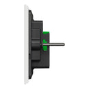 Clipsal Grid Plate and Cover, Clipsal Solis T Series, 2 Gang, Horizontal Ebony Aluminium/ White Ceramic- 1042TUA-EA, 1042TUA-WC