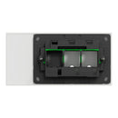 Clipsal Grid Plate and Cover, Clipsal Solis T Series, 2 Gang, Horizontal Ebony Aluminium/ White Ceramic- 1042TUA-EA, 1042TUA-WC