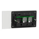 Clipsal Grid Plate and Cover, Clipsal Solis T Series, 2 Gang, Horizontal Ebony Aluminium/ White Ceramic- 1042TUA-EA, 1042TUA-WC