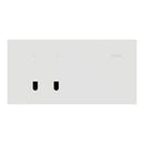 Clipsal Grid Plate and Cover, Clipsal Solis T Series, 2 Gang, Horizontal Ebony Aluminium/ White Ceramic- 1042TUA-EA, 1042TUA-WC