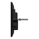 Clipsal Grid Plate and Cover, Clipsal Solis T Series, 3 Gang, Communication plate less mechs Ebony Aluminium/ White Ceramic- 1043CP-EA, 1043CP-WC