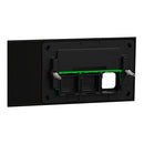 Clipsal Grid Plate and Cover, Clipsal Solis T Series, 3 Gang, Communication plate less mechs Ebony Aluminium/ White Ceramic- 1043CP-EA, 1043CP-WC