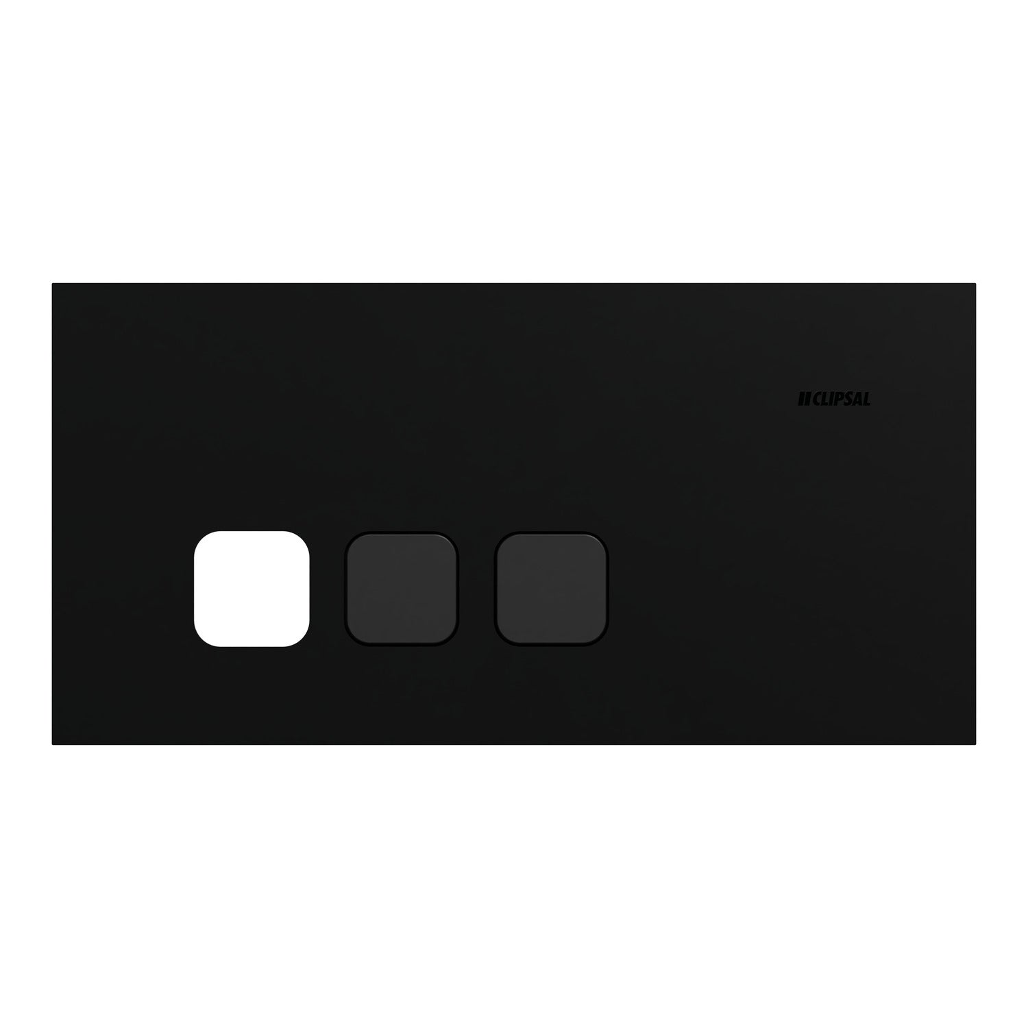 Clipsal Grid Plate and Cover, Clipsal Solis T Series, 3 Gang, Communication plate less mechs Ebony Aluminium/ White Ceramic- 1043CP-EA, 1043CP-WC