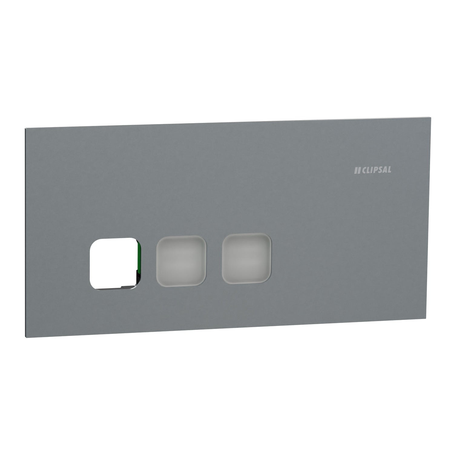 Clipsal Grid Plate and Cover, Clipsal Solis T Series, 3 Gang, Communication plate less mechs Platinum- 1043CP-PT