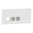 Clipsal Grid Plate and Cover, Clipsal Solis T Series, 3 Gang, Communication plate less mechs Ebony Aluminium/ White Ceramic- 1043CP-EA, 1043CP-WC