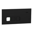 Clipsal Grid Plate and Cover, Clipsal Solis, 3 Gang, Communication plate less mechs Matt Black/ Matt White- 1043CP-ZB, 1043CP-ZW