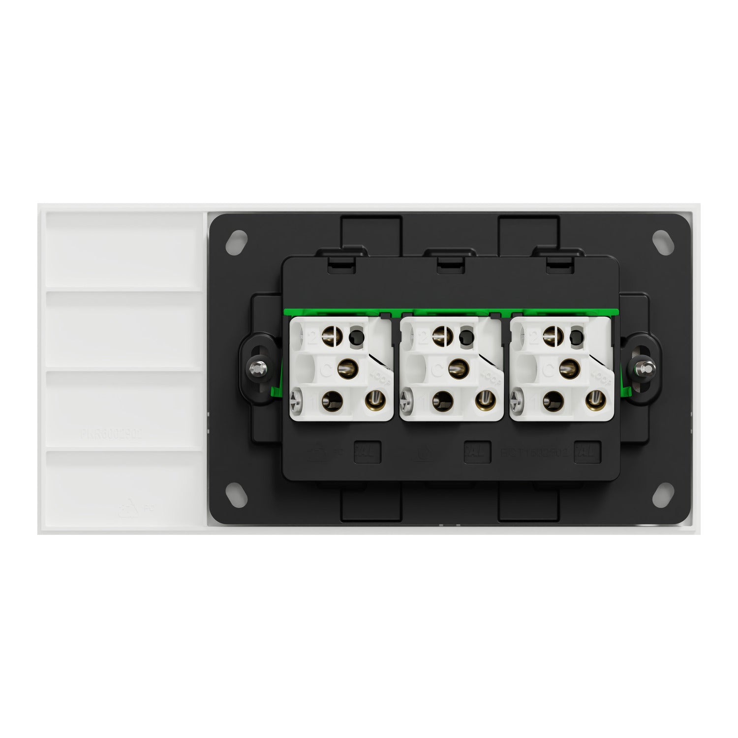 Clipsal Flush Switch, Clipsal Solis, Horizontal Mount, 3 Gang, Matt Black/ Matt White 230V-240V- 1043PA-ZB, 1043PA-ZW