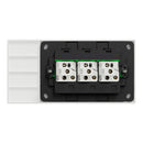 Clipsal Flush Switch, Clipsal Solis, Horizontal Mount, 3 Gang, Matt Black/ Matt White 230V-240V- 1043PA-ZB, 1043PA-ZW