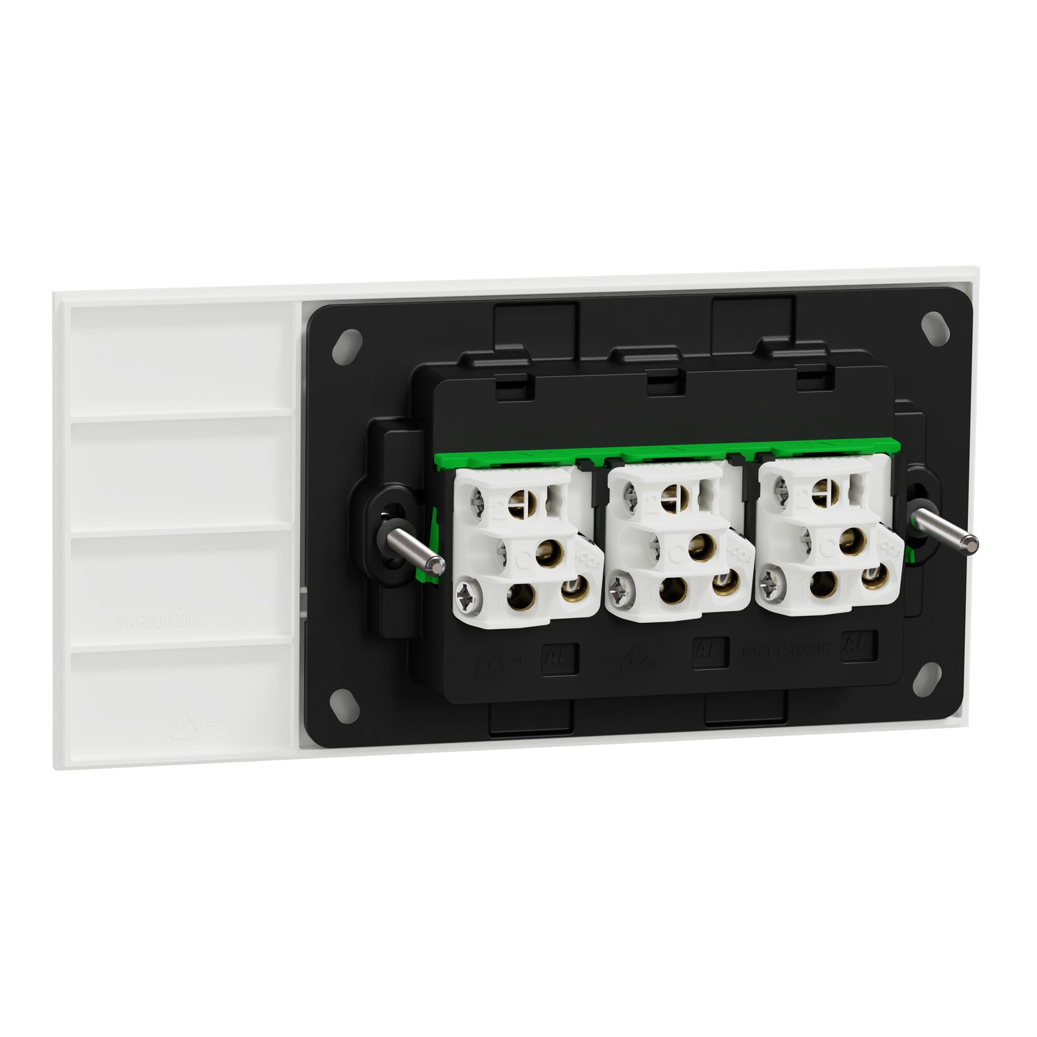 Clipsal Flush Switch, Clipsal Solis, Horizontal Mount, 3 Gang, Matt Black/ Matt White 230V-240V- 1043PA-ZB, 1043PA-ZW