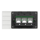 Clipsal Grid Plate and Cover, Clipsal Solis, 3 Gang, Horizontal Matt Black/ Matt White- 1043PUA-ZB, 1043PUA-ZW