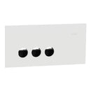 Clipsal Grid Plate and Cover, Clipsal Solis, 3 Gang, Horizontal Matt Black/ Matt White- 1043PUA-ZB, 1043PUA-ZW