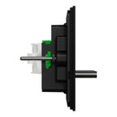 Clipsal Flush Switch, Clipsal Solis T Series, Horizontal Mount, 3 Gang Ebony Aluminium/ Ceramic White 230V-240V- 1043TA-EA, 1043TA-WC