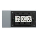 Clipsal Flush Switch, Clipsal Solis T Series, Horizontal Mount, 3 Gang Platinum 230V-240V- 1043TA-PT