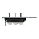 Clipsal Flush Switch, Clipsal Solis T Series, Horizontal Mount, 3 Gang Platinum 230V-240V- 1043TA-PT