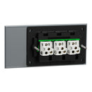 Clipsal Flush Switch, Clipsal Solis T Series, Horizontal Mount, 3 Gang Platinum 230V-240V- 1043TA-PT