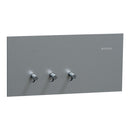 Clipsal Flush Switch, Clipsal Solis T Series, Horizontal Mount, 3 Gang Platinum 230V-240V- 1043TA-PT