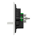 Clipsal Flush Switch, Clipsal Solis T Series, Horizontal Mount, 3 Gang Ebony Aluminium/ Ceramic White 230V-240V- 1043TA-EA, 1043TA-WC