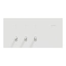 Clipsal Flush Switch, Clipsal Solis T Series, Horizontal Mount, 3 Gang Ebony Aluminium/ Ceramic White 230V-240V- 1043TA-EA, 1043TA-WC