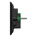 Clipsal Grid Plate and Cover, Clipsal Solis T Series, 3 Gang, Horizontal Ebony Aluminium/ Ceramic White- 1043TUA-EA, 1043TUA-WC