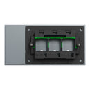 Clipsal Grid Plate and Cover, Clipsal Solis T Series, 3 Gang, Horizontal Platinum- 1043TUA-PT