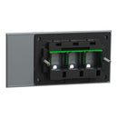 Clipsal Grid Plate and Cover, Clipsal Solis T Series, 3 Gang, Horizontal Platinum- 1043TUA-PT