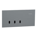 Clipsal Grid Plate and Cover, Clipsal Solis T Series, 3 Gang, Horizontal Platinum- 1043TUA-PT