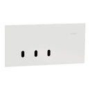 Clipsal Grid Plate and Cover, Clipsal Solis T Series, 3 Gang, Horizontal Ebony Aluminium/ Ceramic White- 1043TUA-EA, 1043TUA-WC