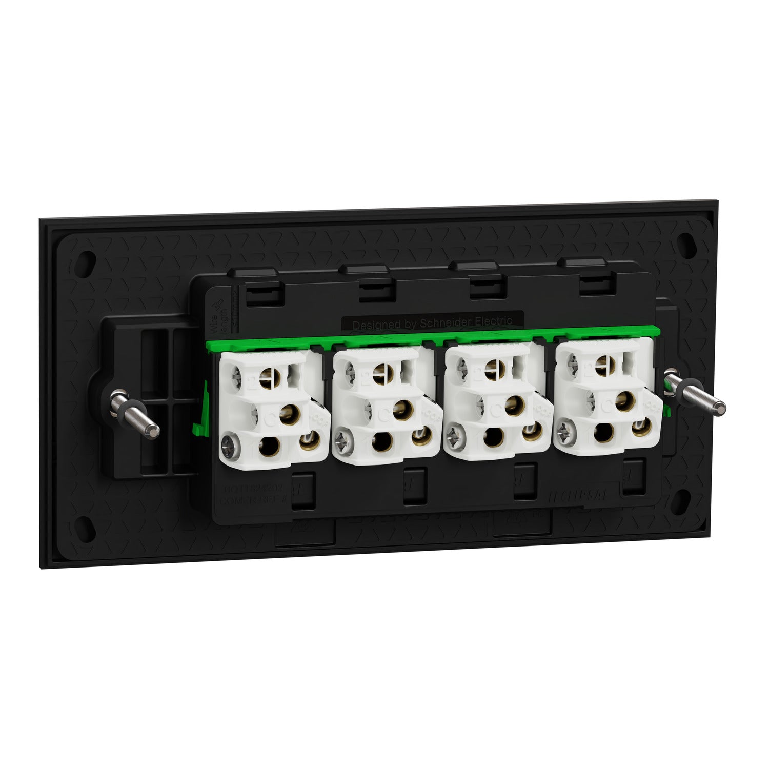 Clipsal Flush Switch, Clipsal Solis, Horizontal Mount, 4 Gang, Matt Black/ Matt White 230V-240V- 1044PA-ZB, 1044PA-ZW