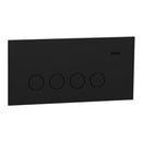 Clipsal Flush Switch, Clipsal Solis, Horizontal Mount, 4 Gang, Matt Black/ Matt White 230V-240V- 1044PA-ZB, 1044PA-ZW