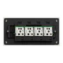 Clipsal Flush Switch, Clipsal Solis, Horizontal Mount, 4 Gang, Matt Black/ Matt White 230V-240V- 1044PA-ZB, 1044PA-ZW