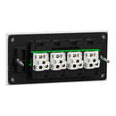 Clipsal Flush Switch, Clipsal Solis, Horizontal Mount, 4 Gang, Matt Black/ Matt White 230V-240V- 1044PA-ZB, 1044PA-ZW