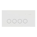 Clipsal Flush Switch, Clipsal Solis, Horizontal Mount, 4 Gang, Matt Black/ Matt White 230V-240V- 1044PA-ZB, 1044PA-ZW