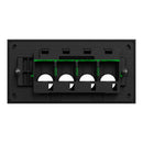 Clipsal Grid Plate and Cover, Clipsal Solis, 3 Gang, Horizontal Matt Black/ Matt White- 1044PUA-ZB, 1044PUA-ZW