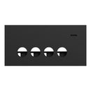 Clipsal Grid Plate and Cover, Clipsal Solis, 3 Gang, Horizontal Matt Black/ Matt White- 1044PUA-ZB
