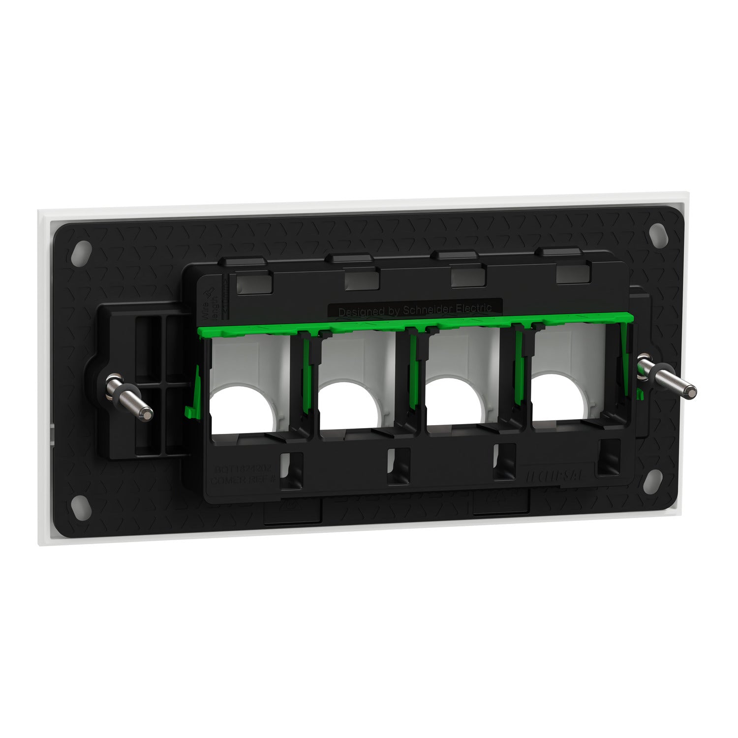 Clipsal Grid Plate and Cover, Clipsal Solis, 3 Gang, Horizontal Matt Black/ Matt White- 1044PUA-ZB, 1044PUA-ZW