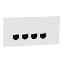 Clipsal Grid Plate and Cover, Clipsal Solis, 3 Gang, Horizontal Matt Black/ Matt White- 1044PUA-ZB, 1044PUA-ZW