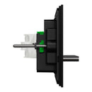 Clipsal Flush Switch, Clipsal Solis T Series, Horizontal Mount, 4 Gang, Ebony Aluminium/ White Ceramic 230V-240V- 1044TA-EA, 1044TA-WC