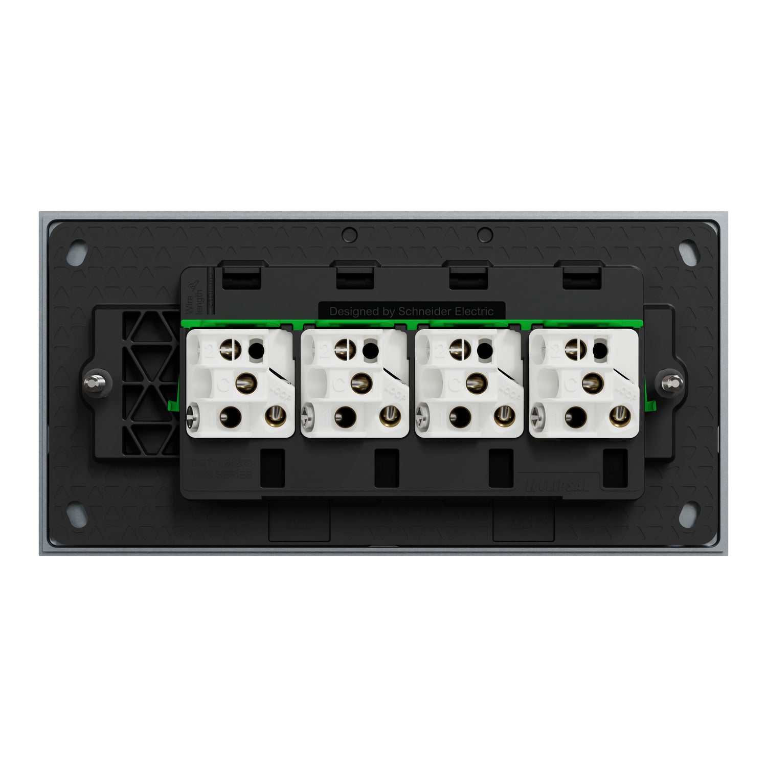 Clipsal Flush Switch, Clipsal Solis T Series, Horizontal Mount, 4 Gang Platinum 230V-240V- 1044TA-PT