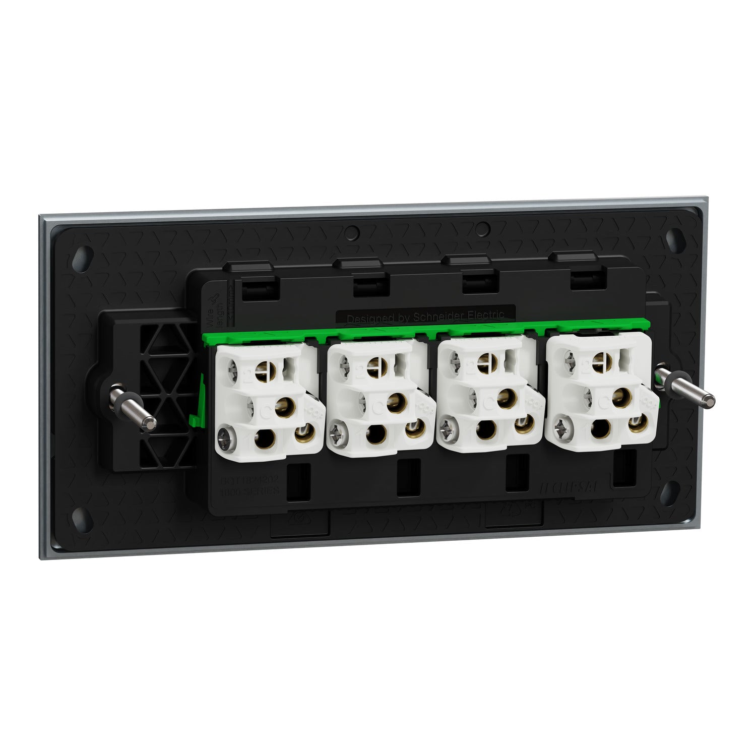 Clipsal Flush Switch, Clipsal Solis T Series, Horizontal Mount, 4 Gang Platinum 230V-240V- 1044TA-PT