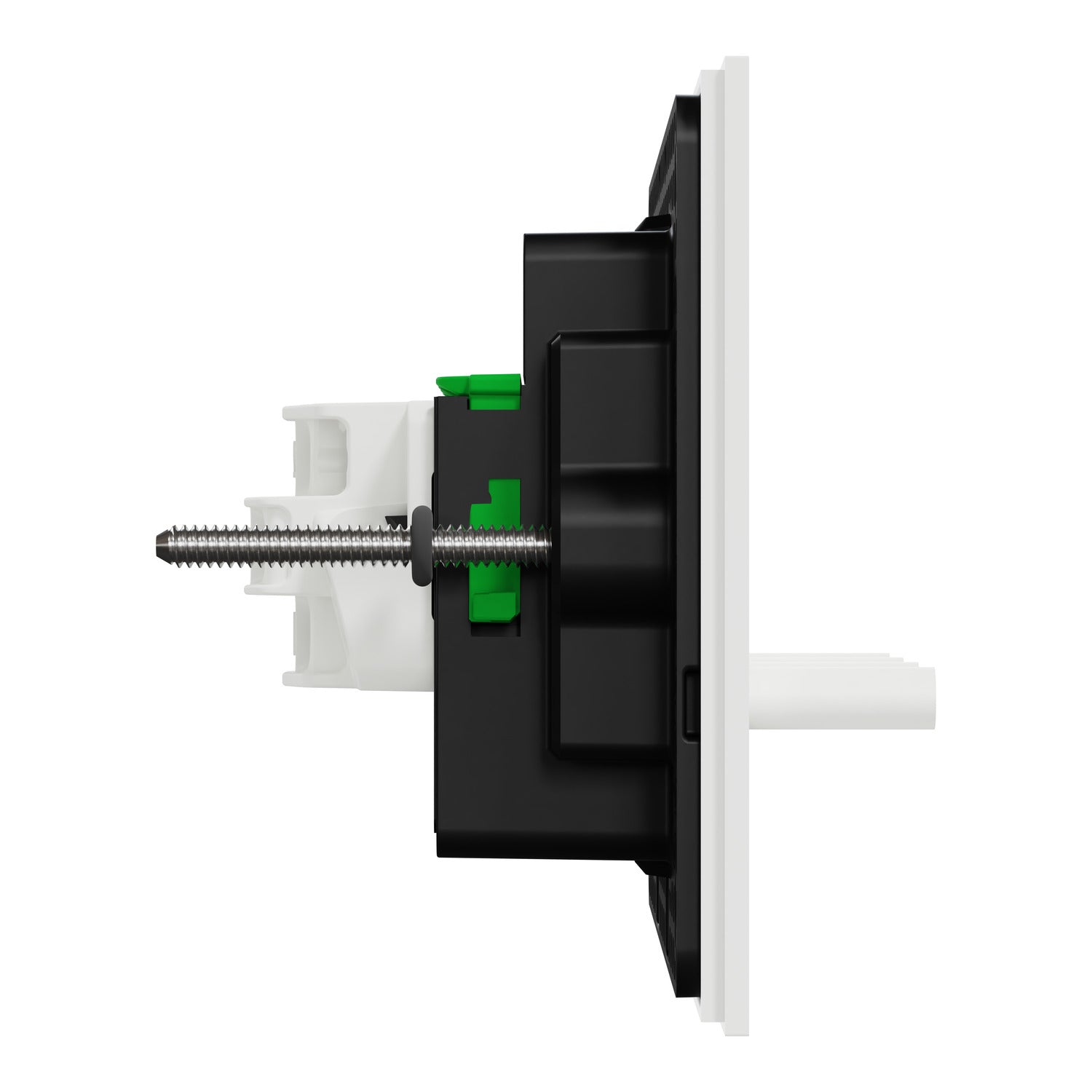 Clipsal Flush Switch, Clipsal Solis T Series, Horizontal Mount, 4 Gang, Ebony Aluminium/ White Ceramic 230V-240V- 1044TA-EA, 1044TA-WC