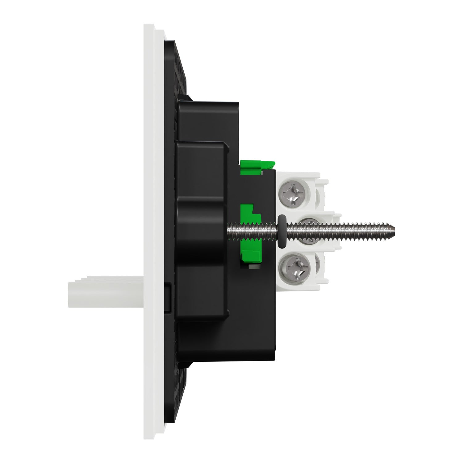 Clipsal Flush Switch, Clipsal Solis T Series, Horizontal Mount, 4 Gang, Ebony Aluminium/ White Ceramic 230V-240V- 1044TA-EA, 1044TA-WC