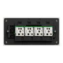 Clipsal Flush Switch, Clipsal Solis T Series, Horizontal Mount, 4 Gang, Ebony Aluminium/ White Ceramic 230V-240V- 1044TA-EA, 1044TA-WC