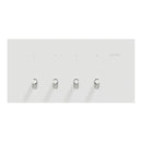 Clipsal Flush Switch, Clipsal Solis T Series, Horizontal Mount, 4 Gang, Ebony Aluminium/ White Ceramic 230V-240V- 1044TA-EA, 1044TA-WC