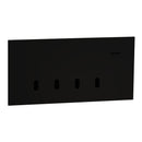 Clipsal Grid Plate and Cover, Clipsal Solis T Series, 4 Gang, Horizontal Brass Ebony Aluminium/ White Ceramic/ Living Brass- 1044TUA-LB, 1044TUA-EA, 1044TUA-WC