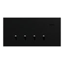 Clipsal Grid Plate and Cover, Clipsal Solis T Series, 4 Gang, Horizontal Brass Ebony Aluminium/ White Ceramic/ Living Brass- 1044TUA-LB, 1044TUA-EA, 1044TUA-WC